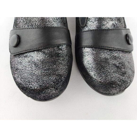 Dansko Olena Metallic COMFY Flats US 6.5 - 7 EU 37 Black Slip On Loafers Shoes - Picture 6 of 16